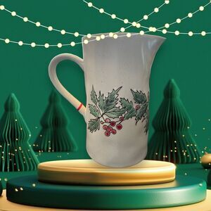 HOLLY BERRY LARGE STONEWARE PITCHER